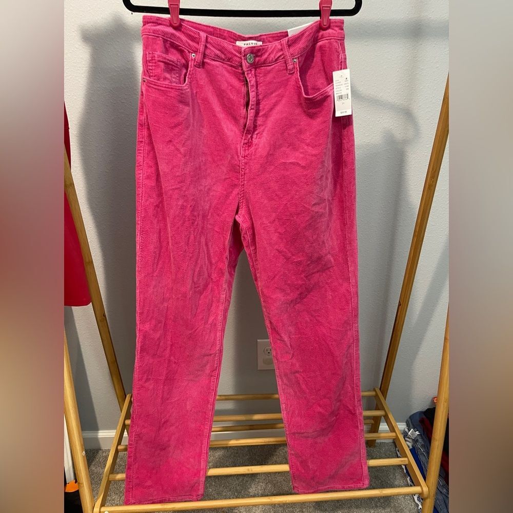 Pacsun Bright Pink Straight Leg Jeans